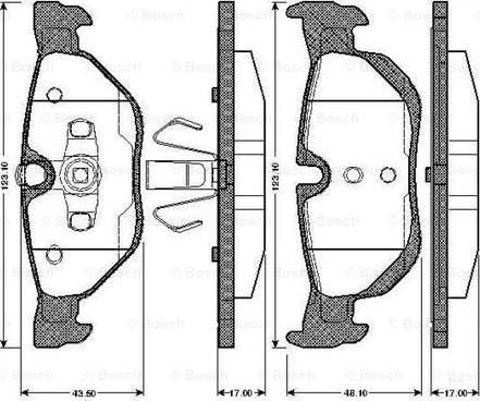 BOSCH 0 986 TB2 899 - Kit de plaquettes de frein, frein à disque cwaw.fr