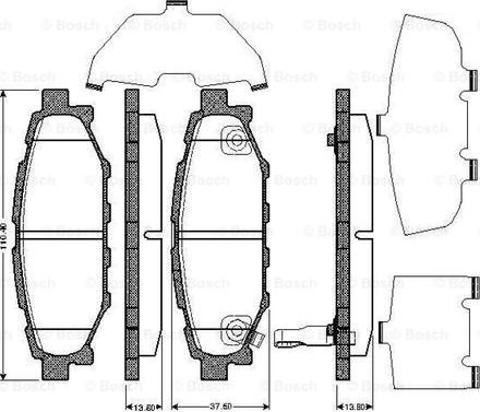 BOSCH 0 986 TB2 894 - Kit de plaquettes de frein, frein à disque cwaw.fr