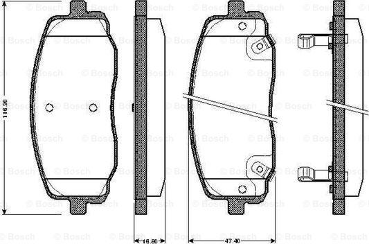 BOSCH 0 986 TB2 891 - Kit de plaquettes de frein, frein à disque cwaw.fr