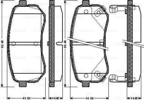 BOSCH 0 986 TB2 893 - Kit de plaquettes de frein, frein à disque cwaw.fr