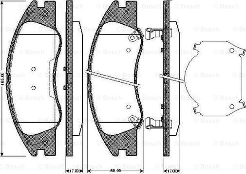 BOSCH 0 986 TB2 892 - Kit de plaquettes de frein, frein à disque cwaw.fr