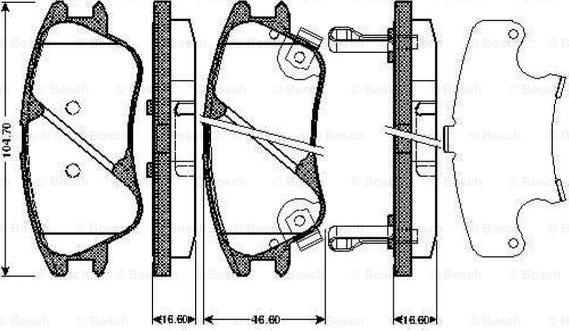 BOSCH 0 986 TB2 897 - Kit de plaquettes de frein, frein à disque cwaw.fr