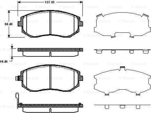 BOSCH 0 986 TB2 844 - Kit de plaquettes de frein, frein à disque cwaw.fr