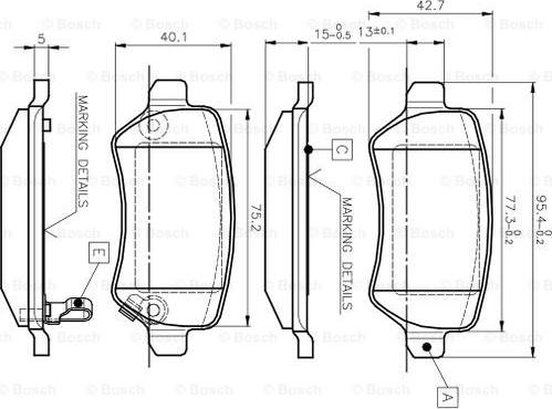 BOSCH 0 986 TB2 845 - Kit de plaquettes de frein, frein à disque cwaw.fr