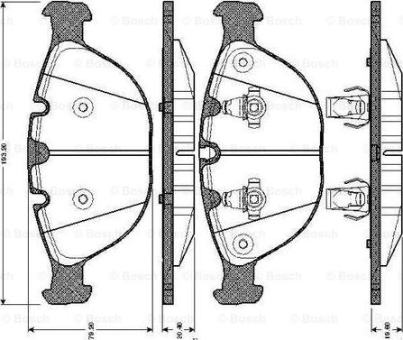 BOSCH 0 986 TB2 846 - Kit de plaquettes de frein, frein à disque cwaw.fr