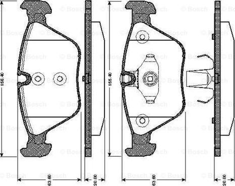 BOSCH 0 986 TB2 848 - Kit de plaquettes de frein, frein à disque cwaw.fr