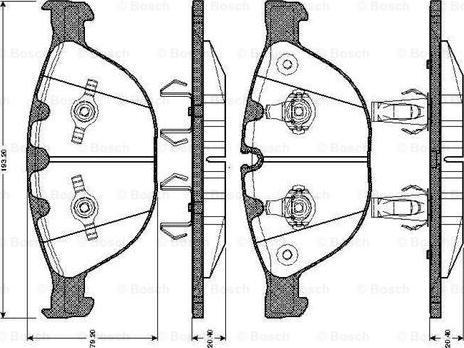 BOSCH 0 986 TB2 847 - Kit de plaquettes de frein, frein à disque cwaw.fr