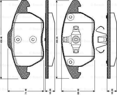 BOSCH 0 986 TB2 859 - Kit de plaquettes de frein, frein à disque cwaw.fr