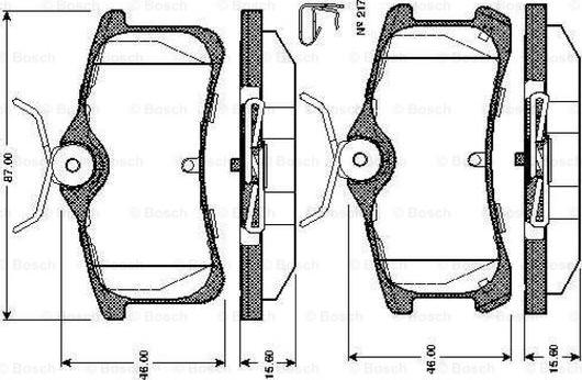 BOSCH 0 986 TB2 865 - Kit de plaquettes de frein, frein à disque cwaw.fr