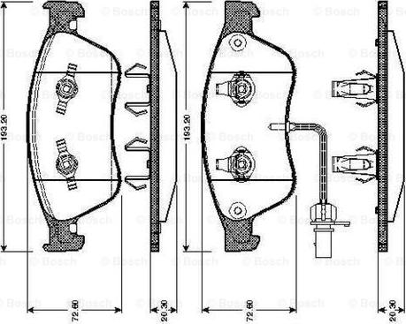 BOSCH 0 986 TB2 868 - Kit de plaquettes de frein, frein à disque cwaw.fr