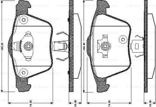 BOSCH 0 986 TB2 862 - Kit de plaquettes de frein, frein à disque cwaw.fr