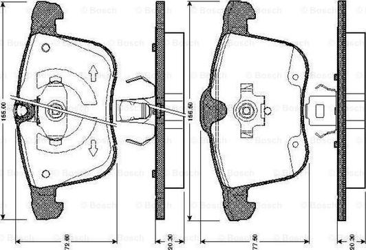 BOSCH 0 986 TB2 867 - Kit de plaquettes de frein, frein à disque cwaw.fr