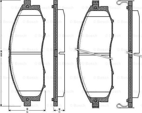 BOSCH 0 986 TB2 805 - Kit de plaquettes de frein, frein à disque cwaw.fr