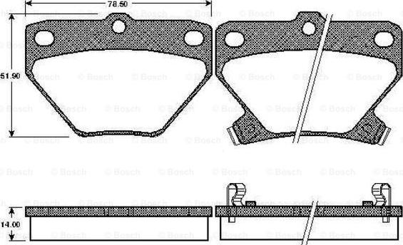 BOSCH 0 986 TB2 802 - Kit de plaquettes de frein, frein à disque cwaw.fr