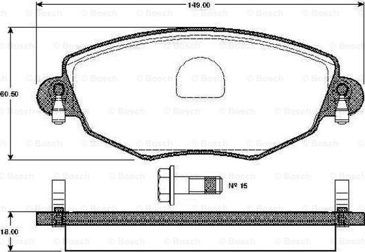 BOSCH 0 986 TB2 819 - Kit de plaquettes de frein, frein à disque cwaw.fr