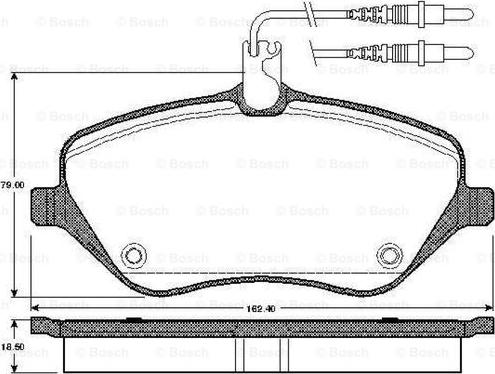 BOSCH 0 986 TB2 880 - Kit de plaquettes de frein, frein à disque cwaw.fr