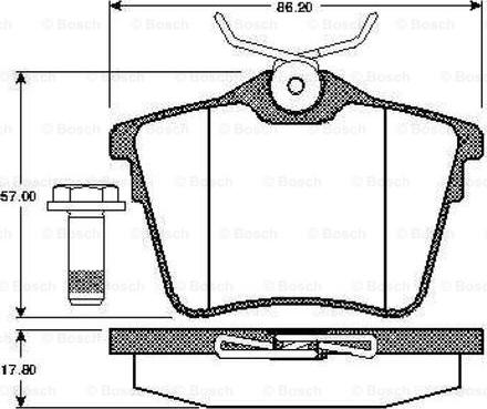 BOSCH 0 986 TB2 881 - Kit de plaquettes de frein, frein à disque cwaw.fr