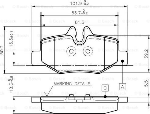 BOSCH 0 986 TB2 883 - Kit de plaquettes de frein, frein à disque cwaw.fr