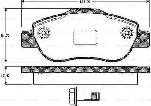 BOSCH 0 986 TB2 879 - Kit de plaquettes de frein, frein à disque cwaw.fr