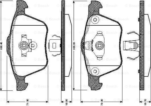 BOSCH 0 986 TB2 875 - Kit de plaquettes de frein, frein à disque cwaw.fr