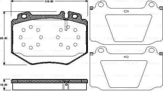 BOSCH 0 986 TB2 871 - Kit de plaquettes de frein, frein à disque cwaw.fr