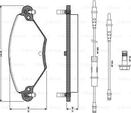 BOSCH 0 986 TB2 399 - Kit de plaquettes de frein, frein à disque cwaw.fr