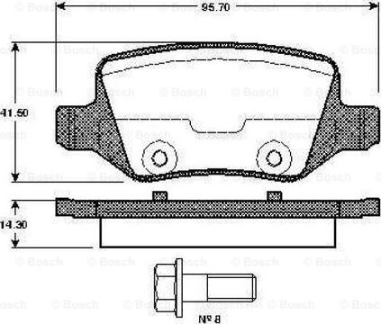 BOSCH 0 986 TB2 391 - Kit de plaquettes de frein, frein à disque cwaw.fr