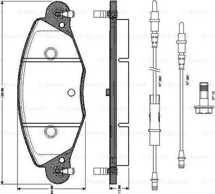 BOSCH 0 986 TB2 398 - Kit de plaquettes de frein, frein à disque cwaw.fr