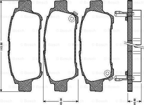 BOSCH 0 986 TB2 393 - Kit de plaquettes de frein, frein à disque cwaw.fr