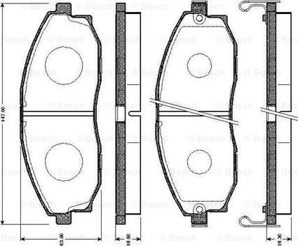 BOSCH 0 986 TB2 345 - Kit de plaquettes de frein, frein à disque cwaw.fr