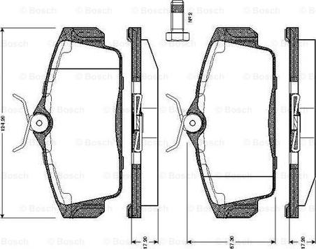 BOSCH 0 986 TB2 346 - Kit de plaquettes de frein, frein à disque cwaw.fr