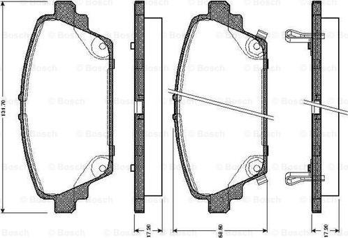 BOSCH 0 986 TB2 340 - Kit de plaquettes de frein, frein à disque cwaw.fr