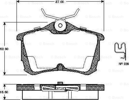 BOSCH 0 986 TB2 341 - Kit de plaquettes de frein, frein à disque cwaw.fr