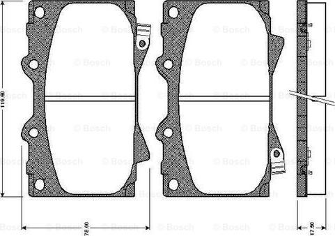 BOSCH 0 986 TB2 348 - Kit de plaquettes de frein, frein à disque cwaw.fr