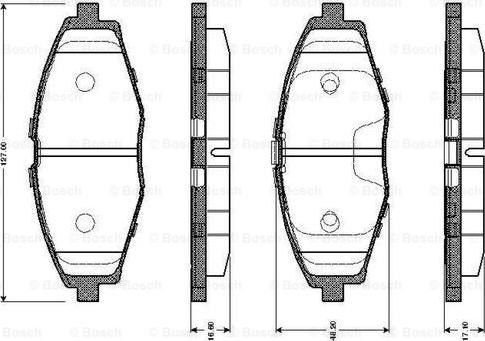 BOSCH 0 986 TB2 342 - Kit de plaquettes de frein, frein à disque cwaw.fr