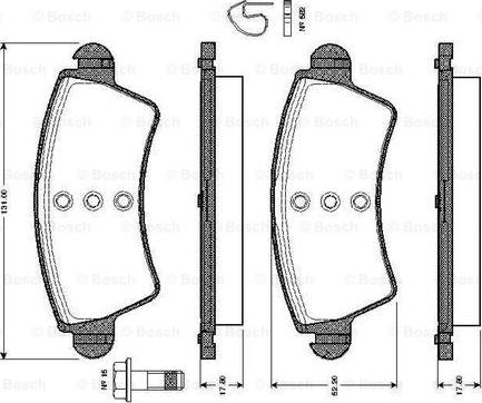 BOSCH 0 986 TB2 359 - Kit de plaquettes de frein, frein à disque cwaw.fr