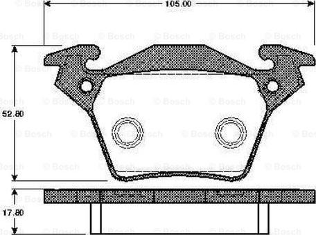 BOSCH 0 986 TB2 354 - Kit de plaquettes de frein, frein à disque cwaw.fr