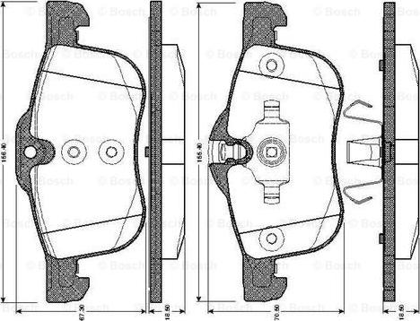 BOSCH 0 986 TB2 355 - Kit de plaquettes de frein, frein à disque cwaw.fr