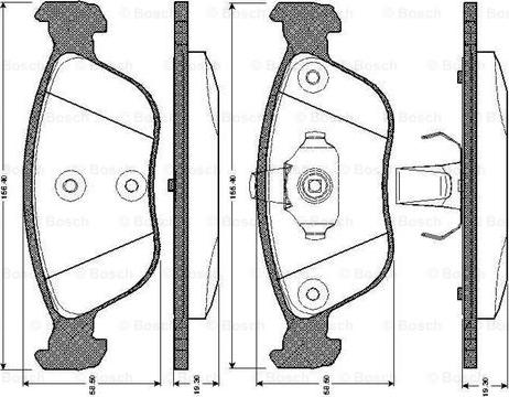 BOSCH 0 986 TB2 356 - Kit de plaquettes de frein, frein à disque cwaw.fr