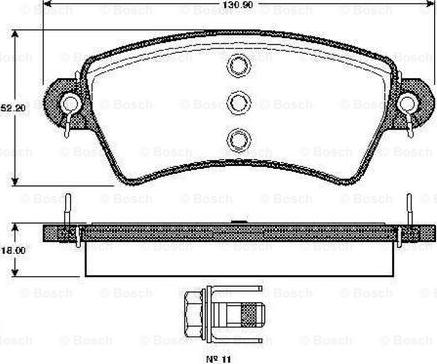 BOSCH 0 986 TB2 358 - Kit de plaquettes de frein, frein à disque cwaw.fr