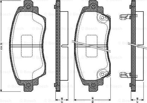 BOSCH 0 986 TB2 353 - Kit de plaquettes de frein, frein à disque cwaw.fr