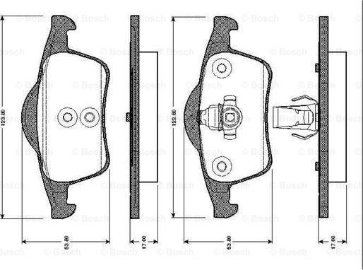 BOSCH 0 986 TB2 352 - Kit de plaquettes de frein, frein à disque cwaw.fr