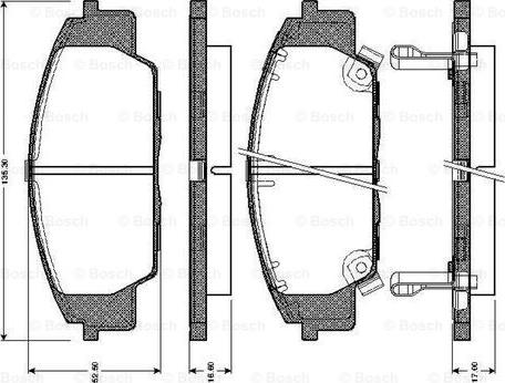 BOSCH 0 986 TB2 364 - Kit de plaquettes de frein, frein à disque cwaw.fr