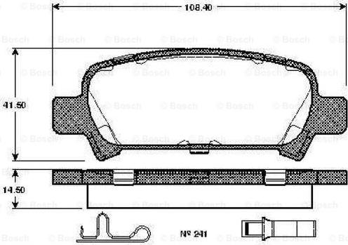 BOSCH 0 986 TB2 360 - Kit de plaquettes de frein, frein à disque cwaw.fr