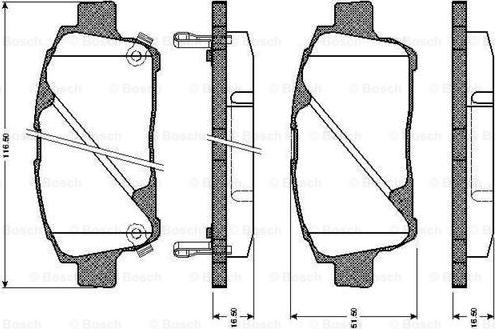 BOSCH 0 986 TB2 367 - Kit de plaquettes de frein, frein à disque cwaw.fr