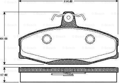 BOSCH 0 986 TB2 305 - Kit de plaquettes de frein, frein à disque cwaw.fr