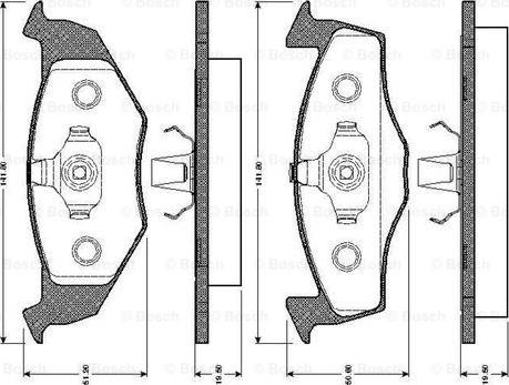 BOSCH 0 986 TB2 300 - Kit de plaquettes de frein, frein à disque cwaw.fr