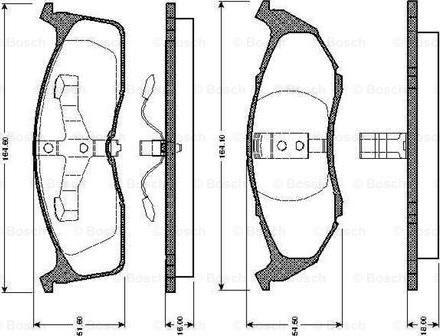 BOSCH 0 986 TB2 302 - Kit de plaquettes de frein, frein à disque cwaw.fr