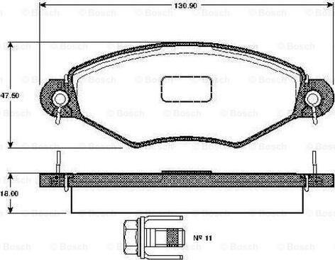 BOSCH 0 986 TB2 315 - Kit de plaquettes de frein, frein à disque cwaw.fr