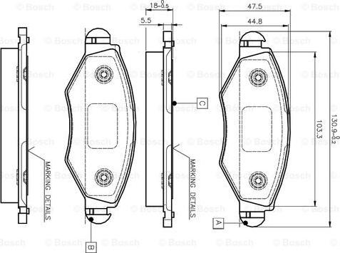 BOSCH 0 986 TB2 316 - Kit de plaquettes de frein, frein à disque cwaw.fr